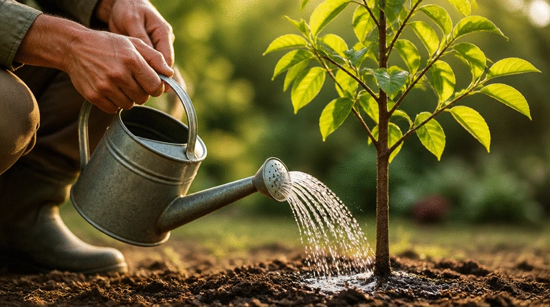 Watering Young Trees in Drought