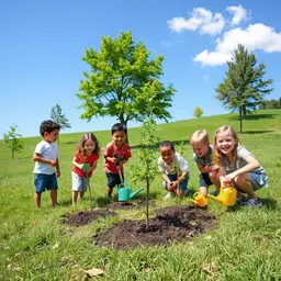 how to educate children about sustainable tree planting